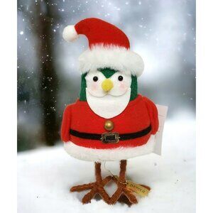 New Featherly Friends Santa Bird Dapper Claus Christmas Holiday Winter Hat 2023